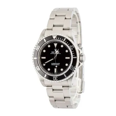 Pre-owned Rolex No Date Submariner Ref 14060 Black