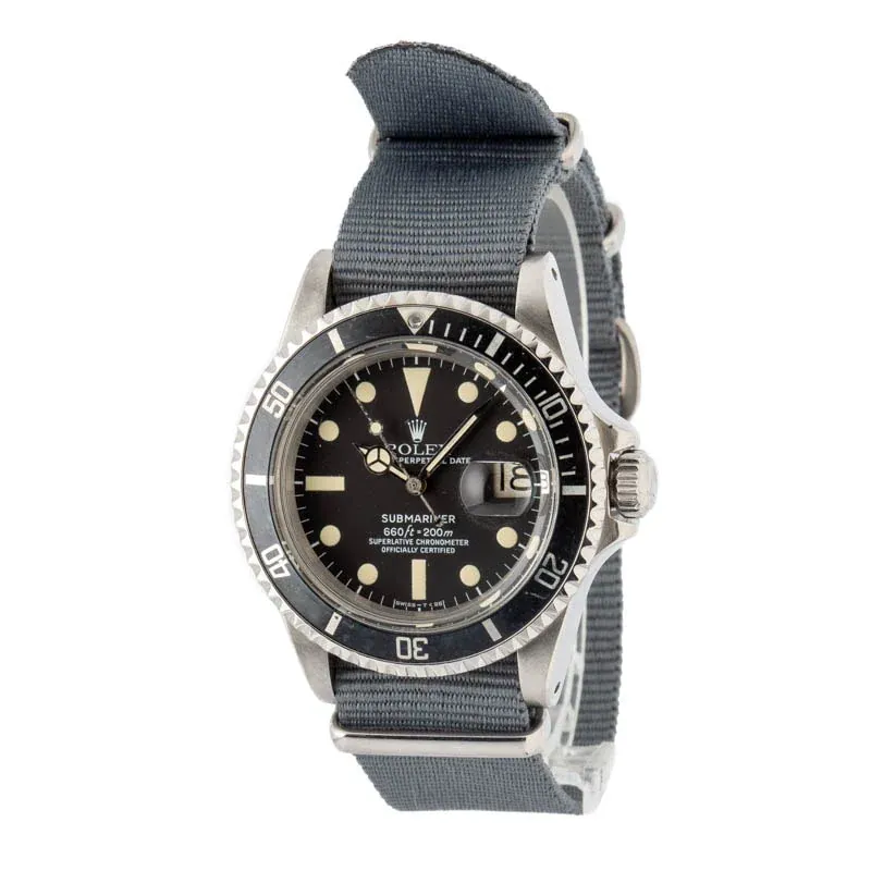 Vintage Rolex Submariner Ref 1680 Nylon Strap, black dial