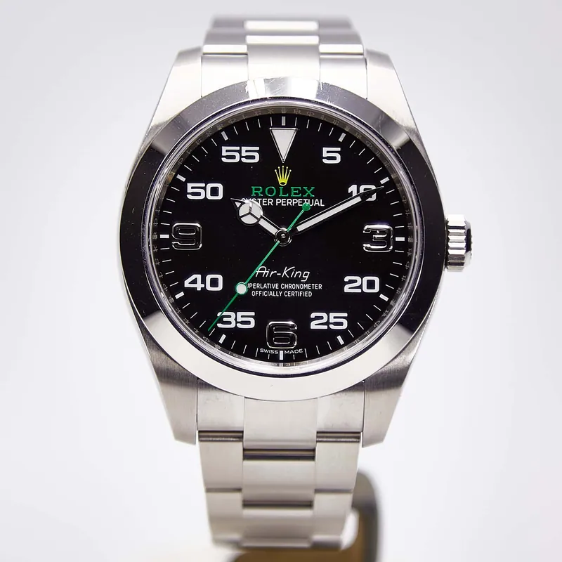 Pre-owned Rolex Air-King 116900, 40 mm stainless steel case, black dial