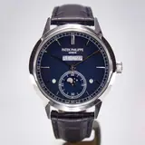 Pre-owned Patek Philippe In-Line Perpetual Calendar Grand Complication 5236P-001, 41 mm platinum case, blue dial