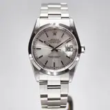 Pre-owned Rolex Datejust 16200, 36 mm stainless steel case, silver dial