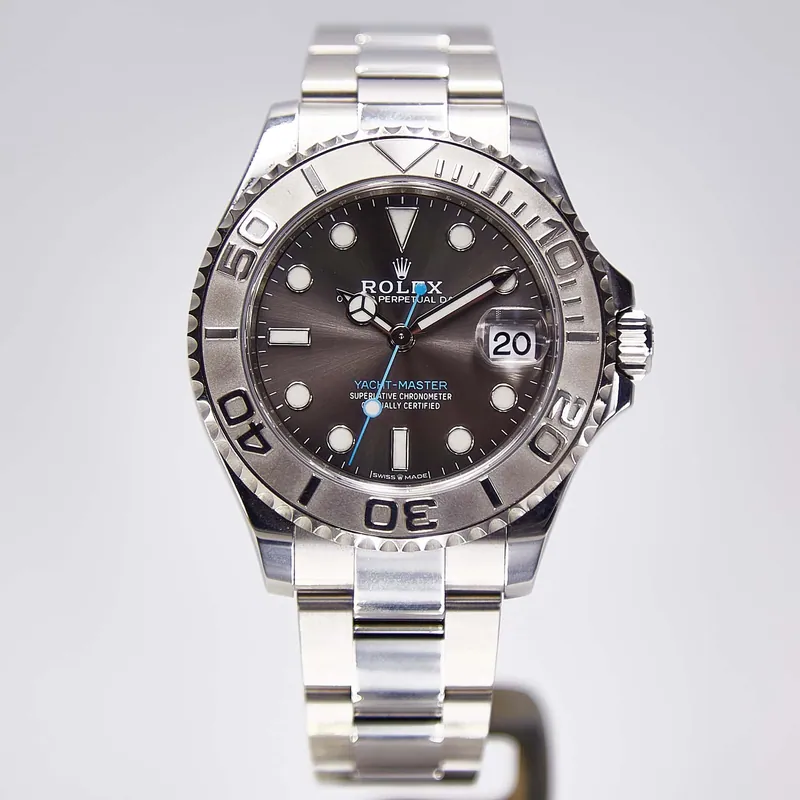 Pre-owned Rolex Yacht-Master 268622, 37 mm stainless steel case, gray dial