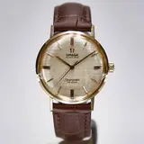 Pre-owned Omega Seamaster De Ville LL6287-1, 34 mm stainless steel yellow gold filled case, silver dial