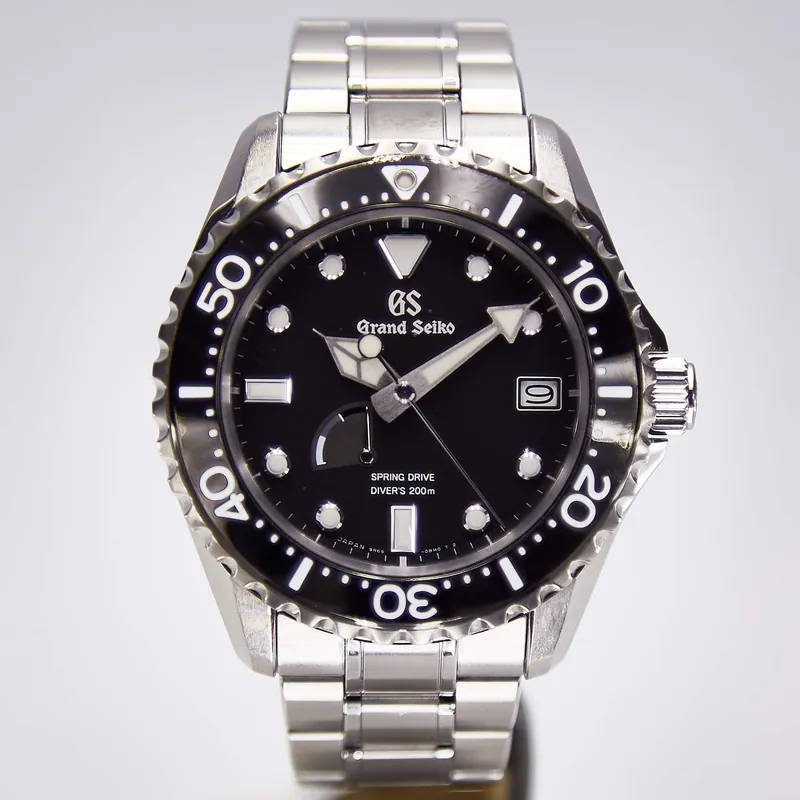 Pre-owned Grand Seiko SBGA229, 44 mm stainless steel case, black dial