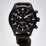 Pre-owned IWC Pilot’s Watch Chronograph ‘Royal Maces’ IW389107, 44 mm ceramic case, black dial