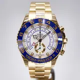 Pre-owned Rolex Yacht-Master II 116688, 44 mm 18k yellow gold case, white dial