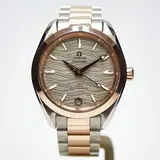 Pre-owned Omega Seamaster Aqua Terra 150M 220.20.34.20.06.001, 34 mm stainless steel case, gray dial