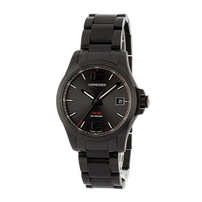 Longines Conquest Black 41MM Black PVD Stainless Steel