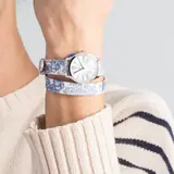 Pre-owned Omega De Ville Mini Tresor Steel on Blue Toile de Jouy, photo 5 of 6