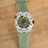 Pre-owned Audemars Piguet Royal Oak Offshore Diver Khaki Green