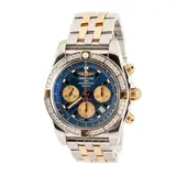 Pre-owned Breitling Chronomat 44 Blue Dial Diamond Bezel