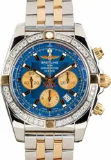 Pre-owned Breitling Chronomat 44 Blue Dial Diamond Bezel, photo 4 of 5