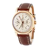 Pre-owned Breitling Transocean Chronograph RB0152 Rose Gold, silver dial