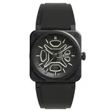 Bell & Ross BR-03 Skeleton Lum Ceramic BR03A-LM-SKCE/SRB, 41 mm ceramic case, black and skeleton dial