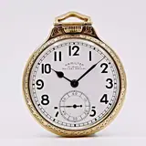 Hamilton Yellow Gold-Filled Open Face Railroad Model 17, 950B, 10k gold filled case