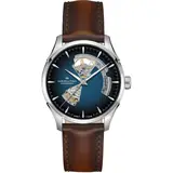 Hamilton Jazzmaster Open Heart H32675540, 40 mm stainless steel case, blue and skeleton dial