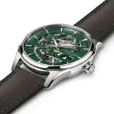 Pre-owned Hamilton Jazzmaster Skeleton H42535560, strap laid flat