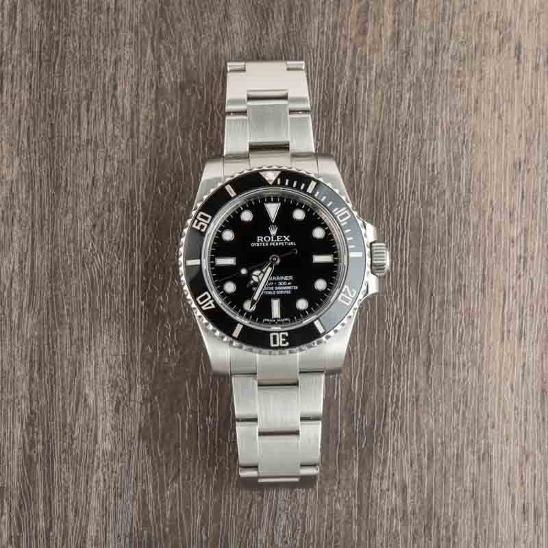 Used Black Dial Rolex Submariner Ref 114060 Stainless Steel