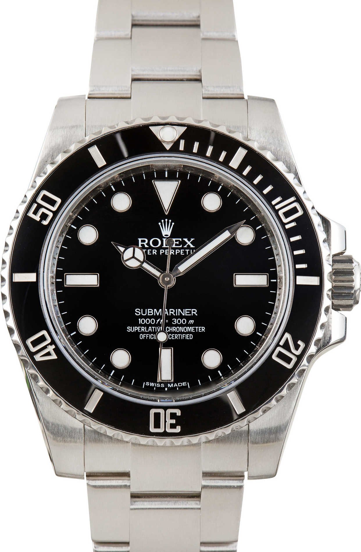 Used Rolex Submariner Steel 114060 Black Dial