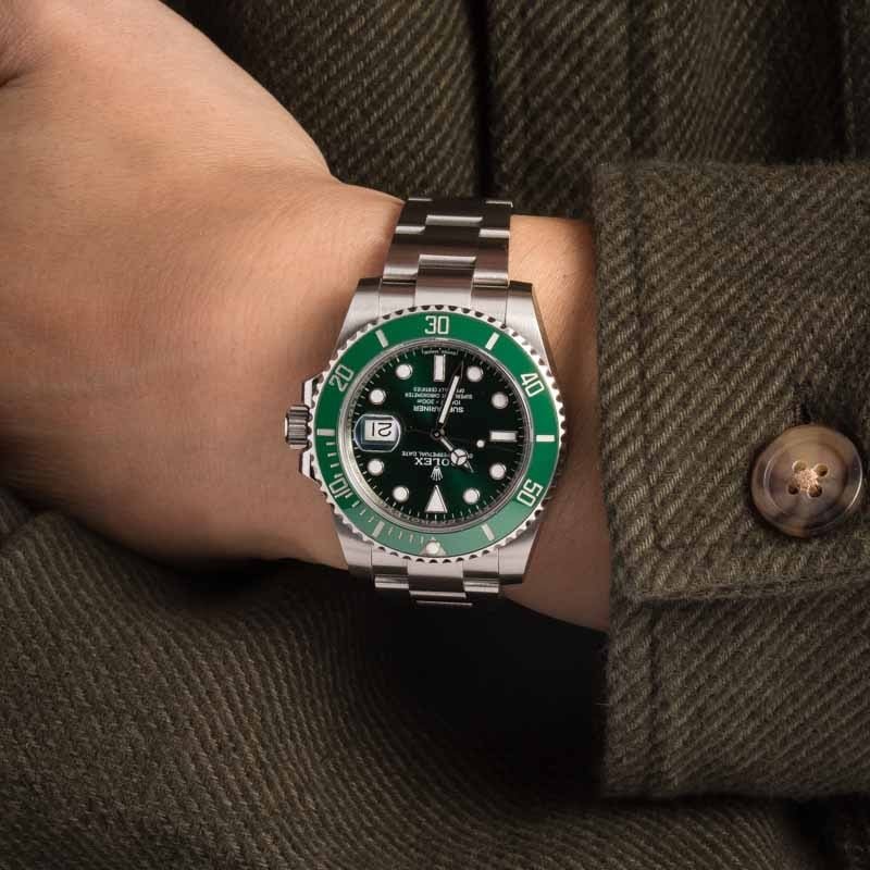 Used Hulk Rolex Submariner Green Dial 116610LV