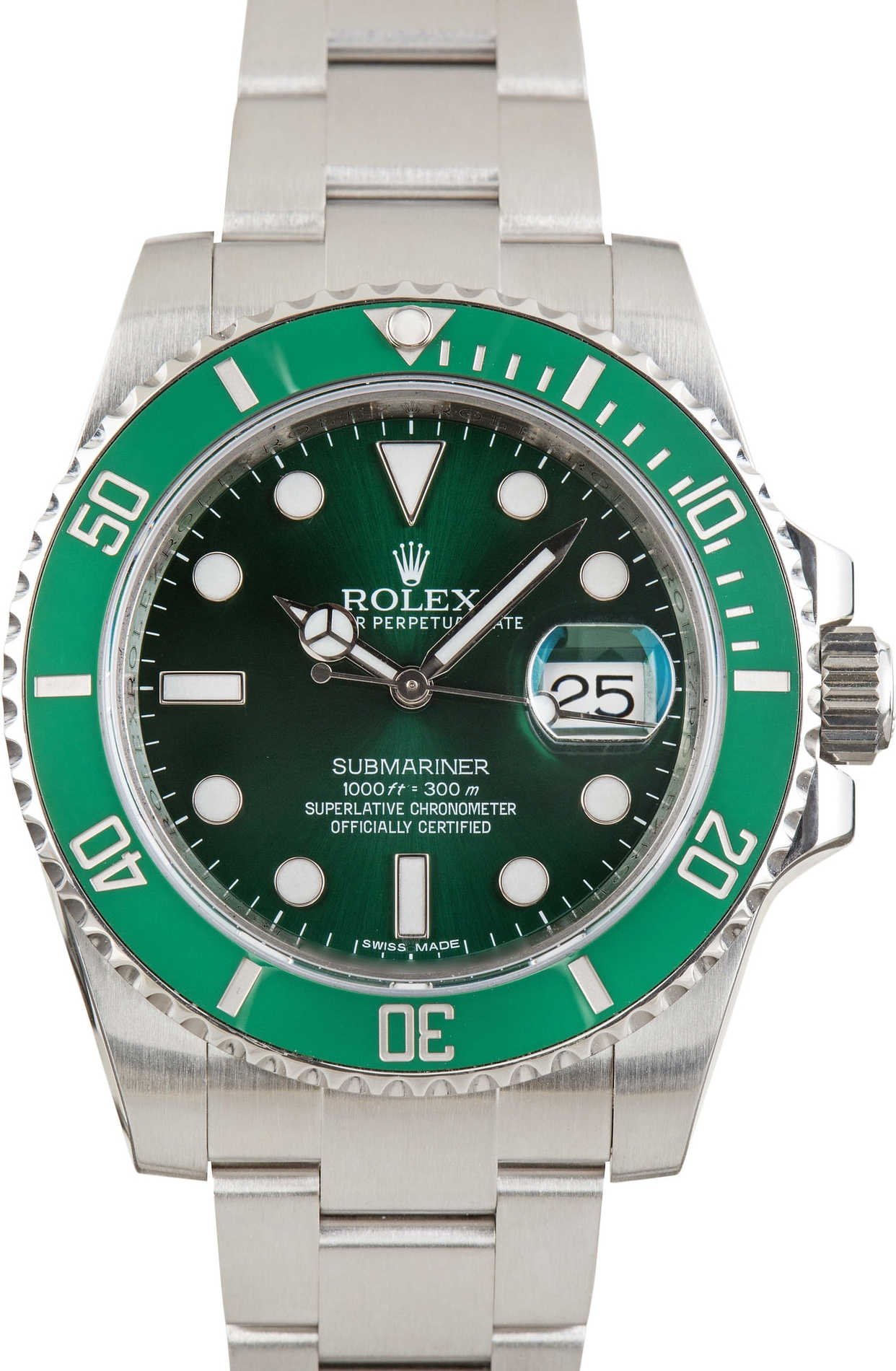 Used Rolex Submariner Green Hulk Ref 116610LV