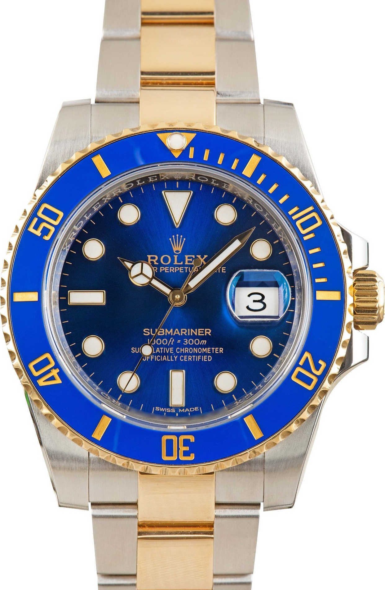 Used Rolex Submariner 116613 Blue Dial