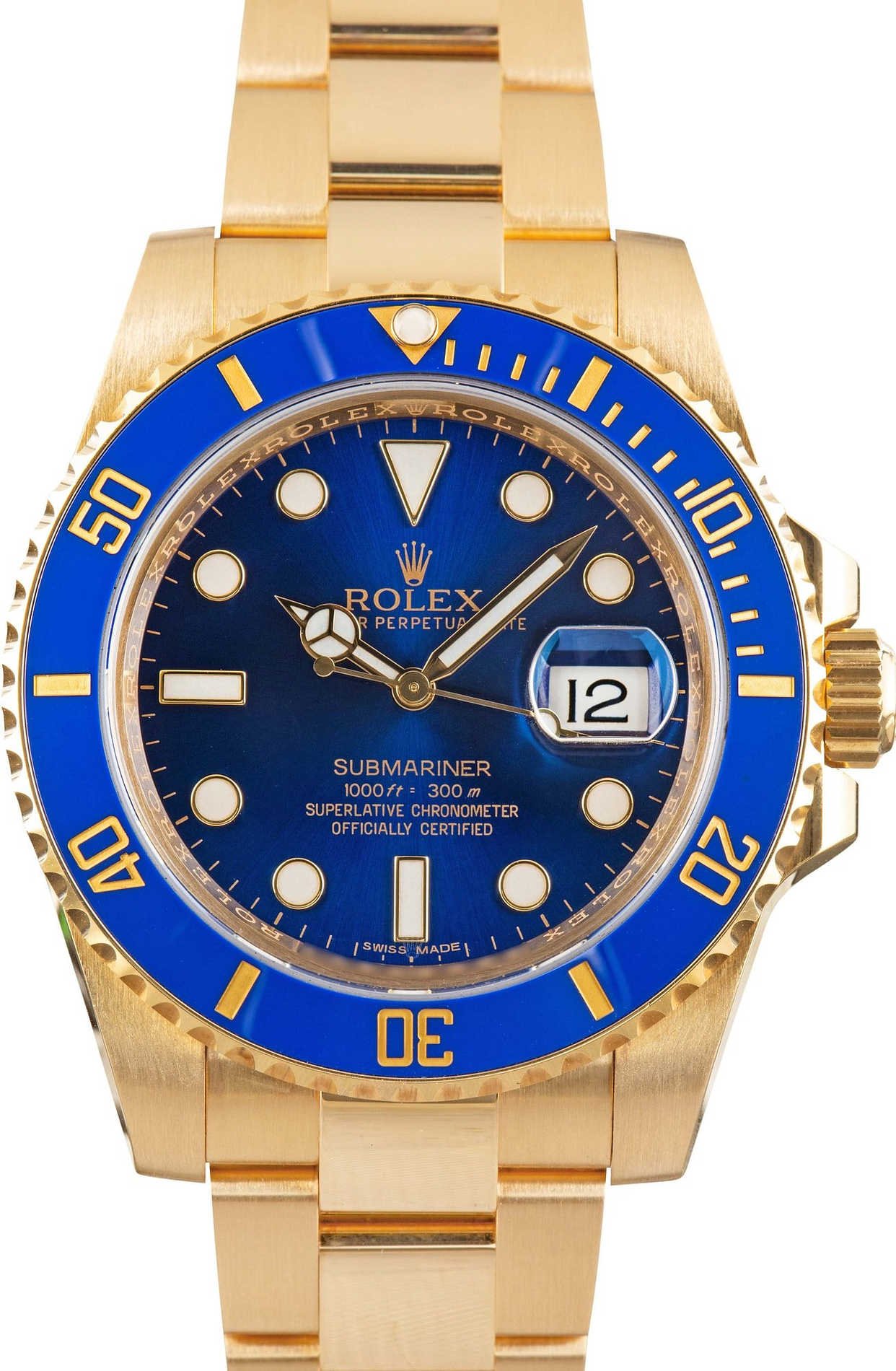 Men's Rolex Submariner Ref 116618 Blue Dial