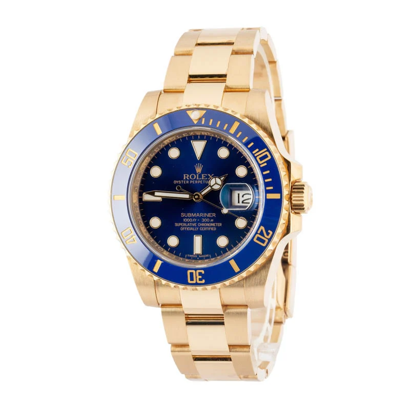 Men's Rolex Submariner Ref 116618 Blue Dial