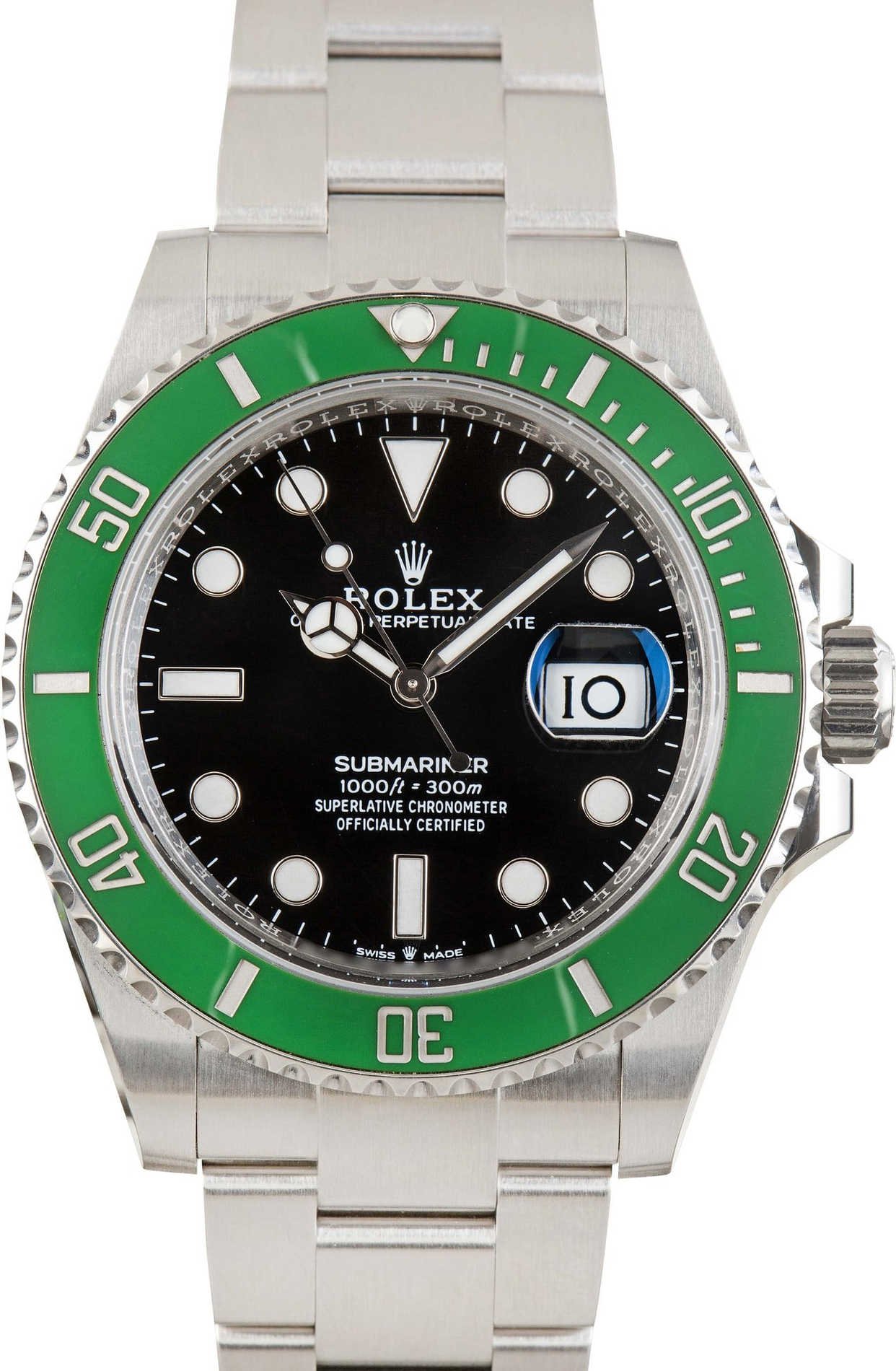 Used Rolex Submariner Starbucks 126610LV Green Bezel