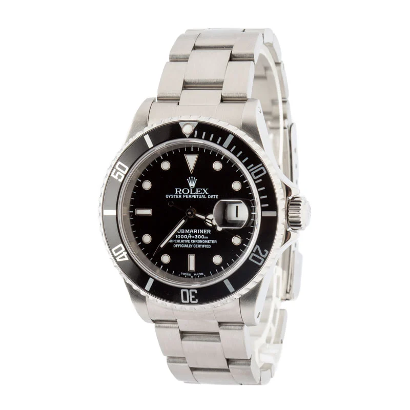 Used Rolex Submariner Ref 16610 Stainless Steel Oyster