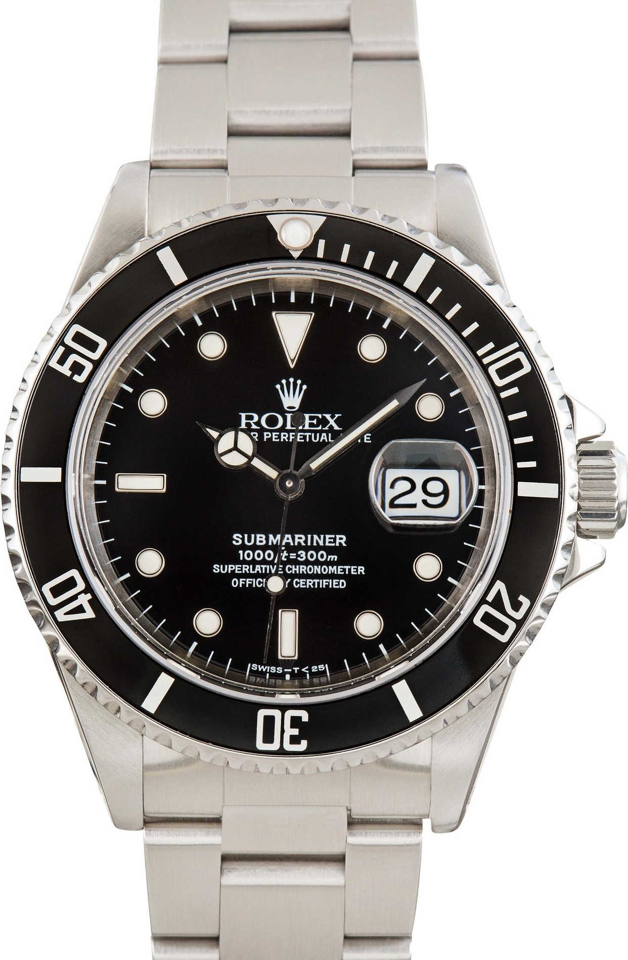 Used Rolex 16610 Submariner Black Dial