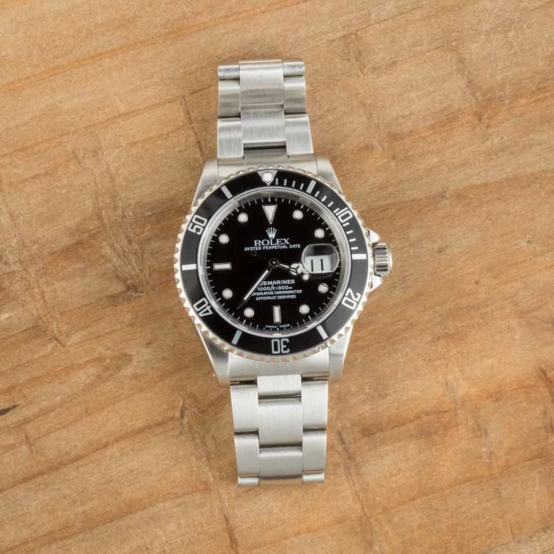 Used Rolex Submariner Ref 16610 Stainless Steel Oyster