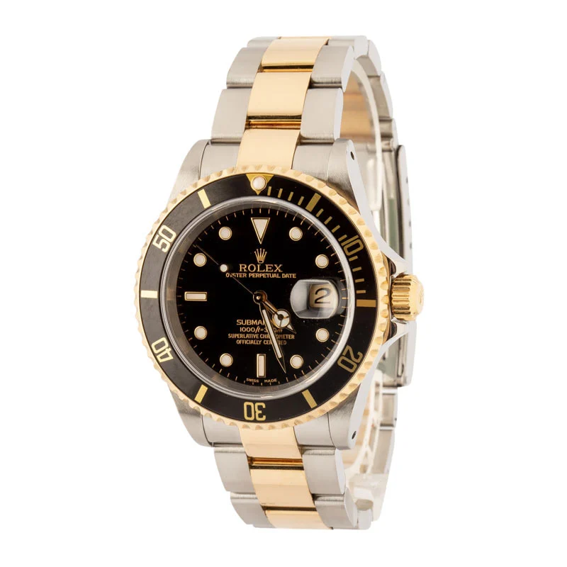 Rolex Submariner Steel & Gold 16613 Black Dial