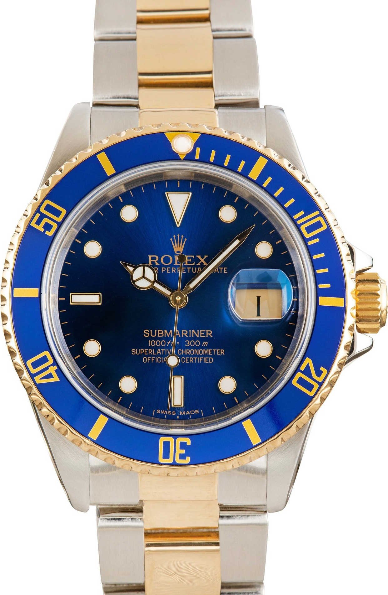 Pre-owned Rolex Submariner 16613 Two Tone