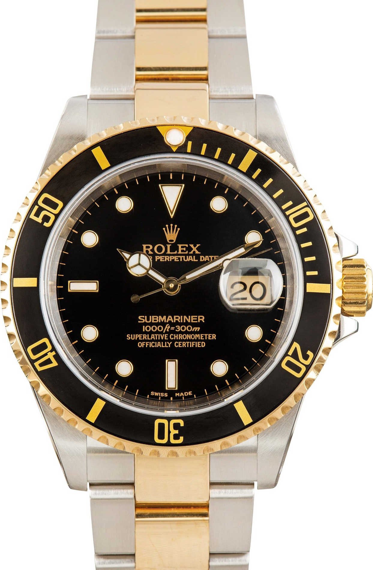 Rolex Submariner Steel & Gold 16613 Black Dial