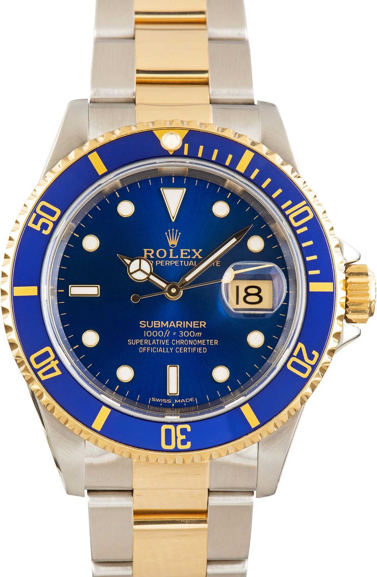 Used Rolex Submariner Two Tone 16613 Bluesy