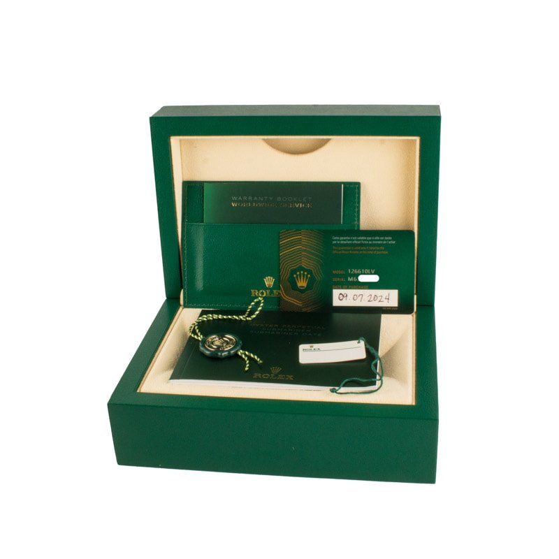 Used Rolex Submariner Starbucks 126610LV Green Bezel