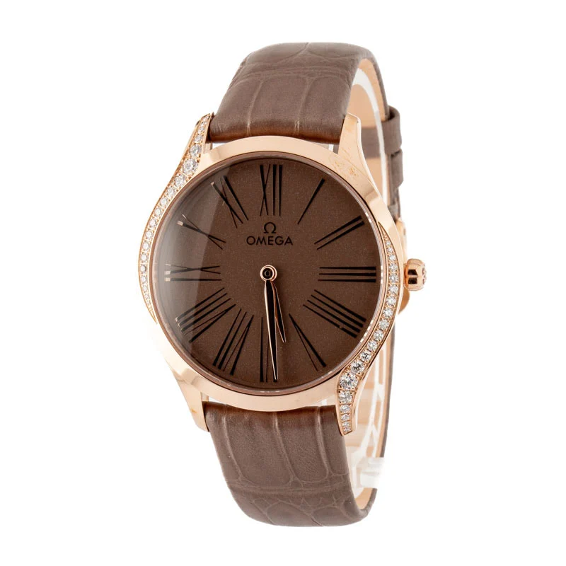 Omega De Ville Tresor Sedna Gold Brown Roman Dial