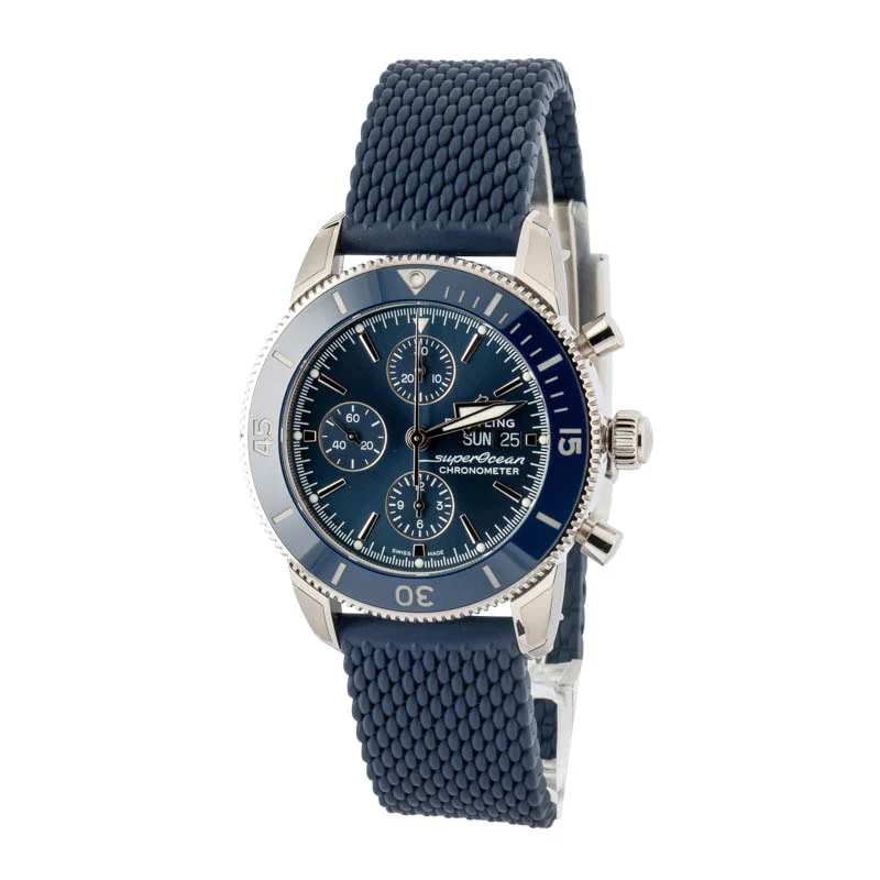Breitling Blue Dial Superocean Heritage Chronograph 44 Steel on Rubber