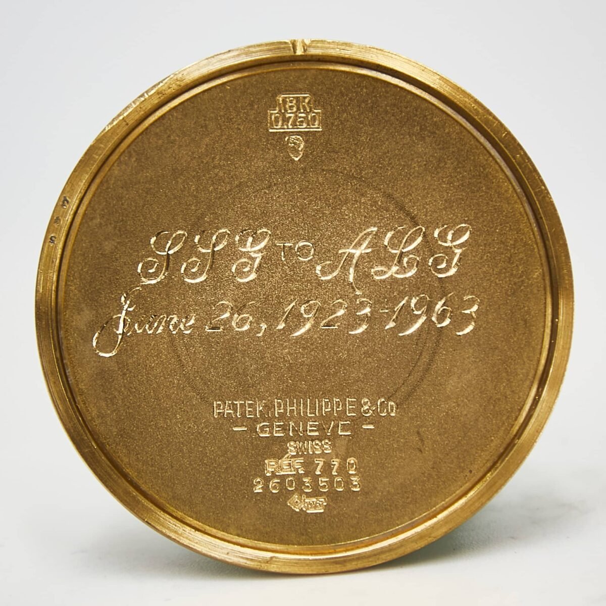 Patek Philippe 18K Yellow Gold Pocket Watch CIRCA 1958