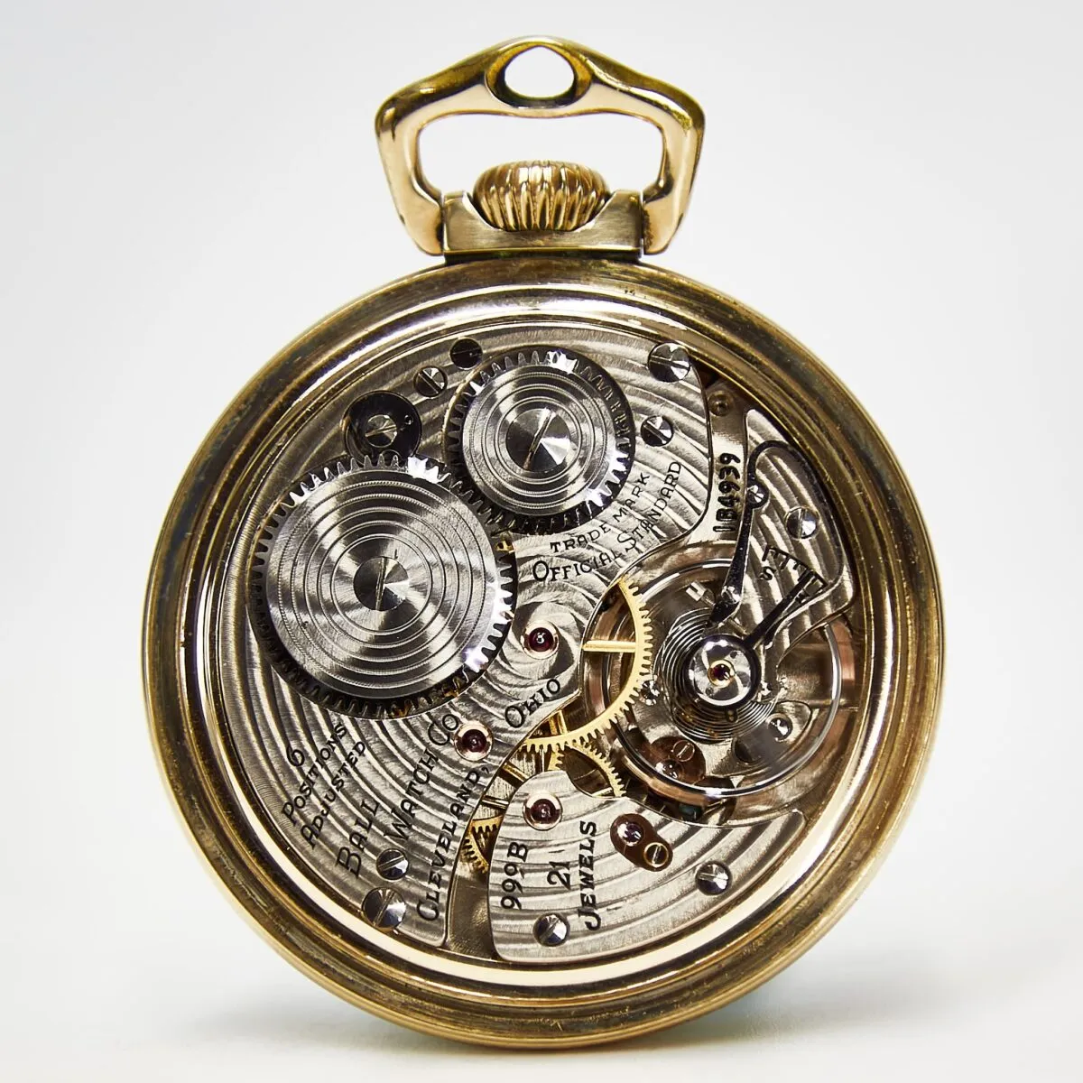 Ball-Hamilton 999-B 21 Jewel Pocket Watch C. 1947