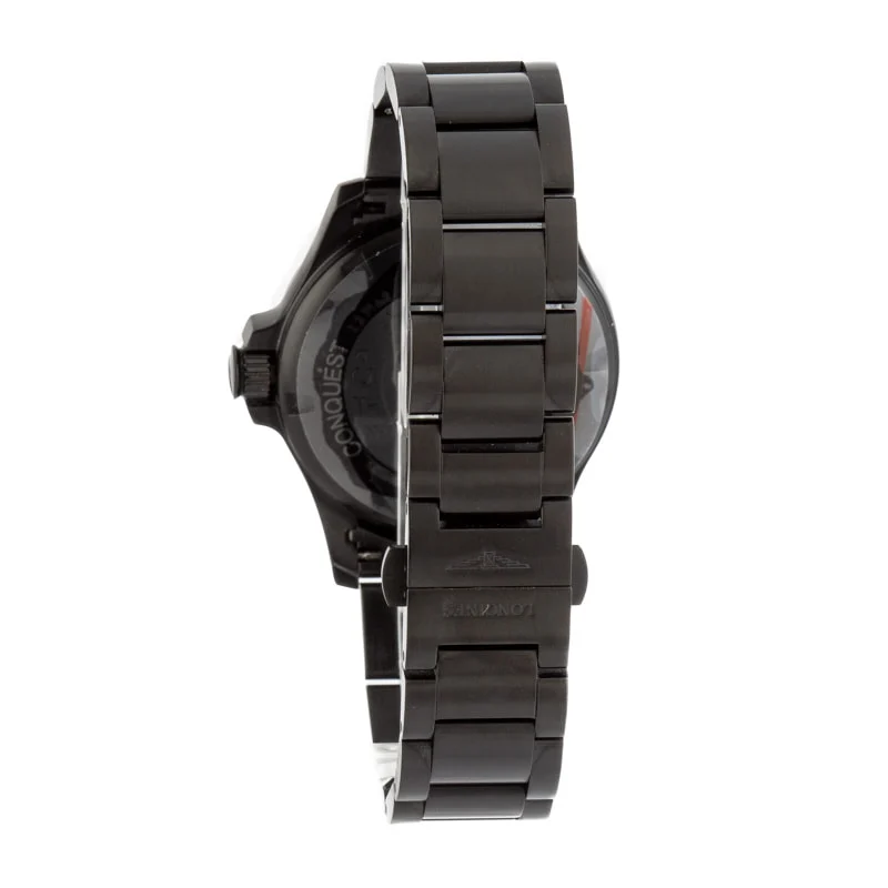 Longines Conquest Black 41MM Black PVD Stainless Steel
