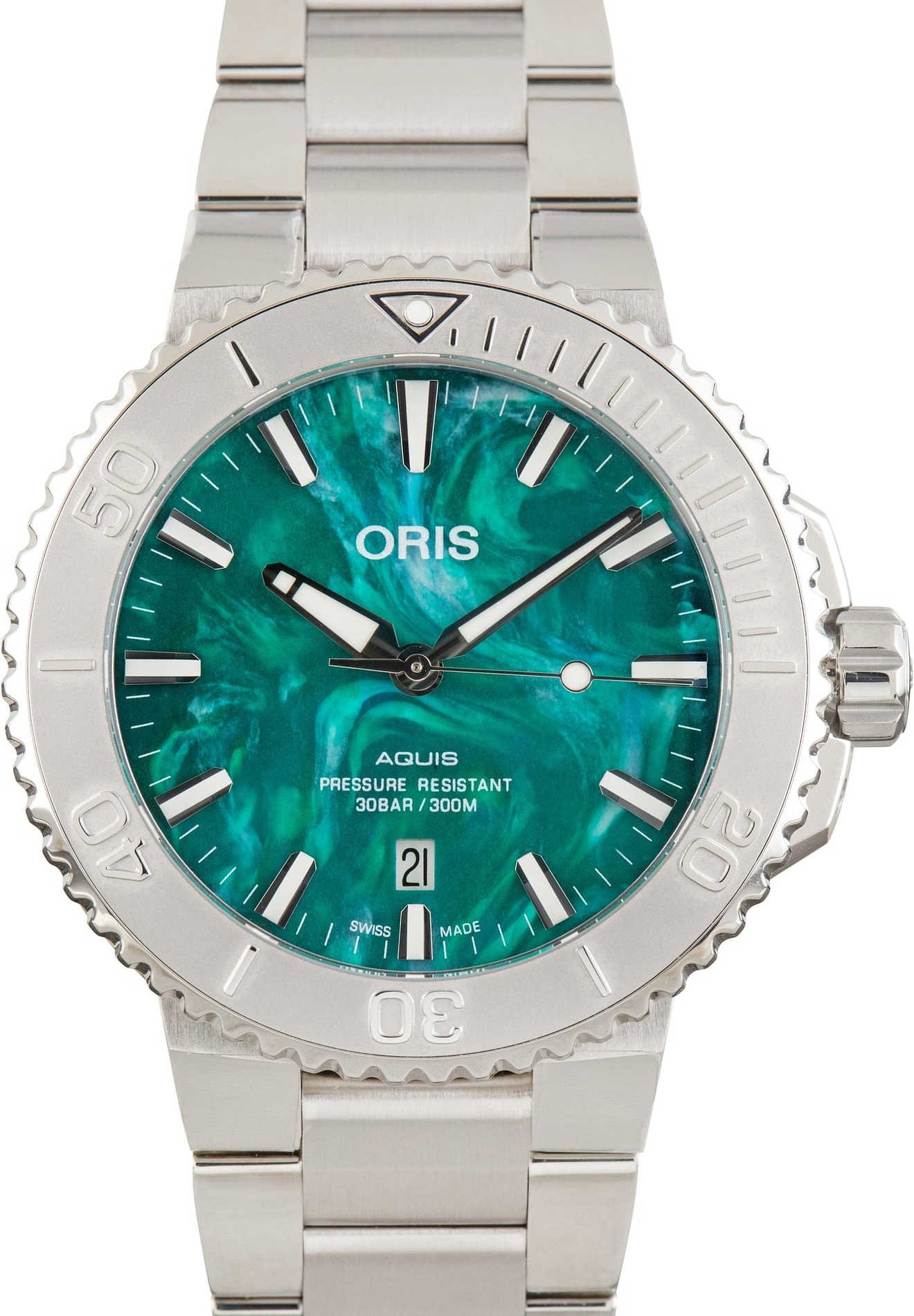 Oris x Bracenet Aquis Green Dial