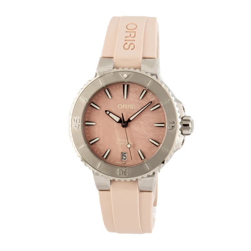 Oris Aquis Date Pink Mother of Pearl Dial