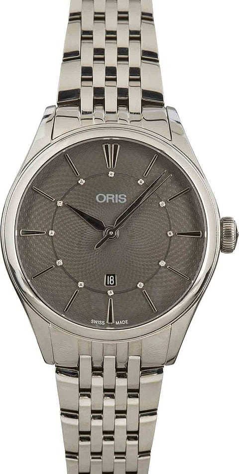 Oris Artelier Date Diamonds Grey Dial