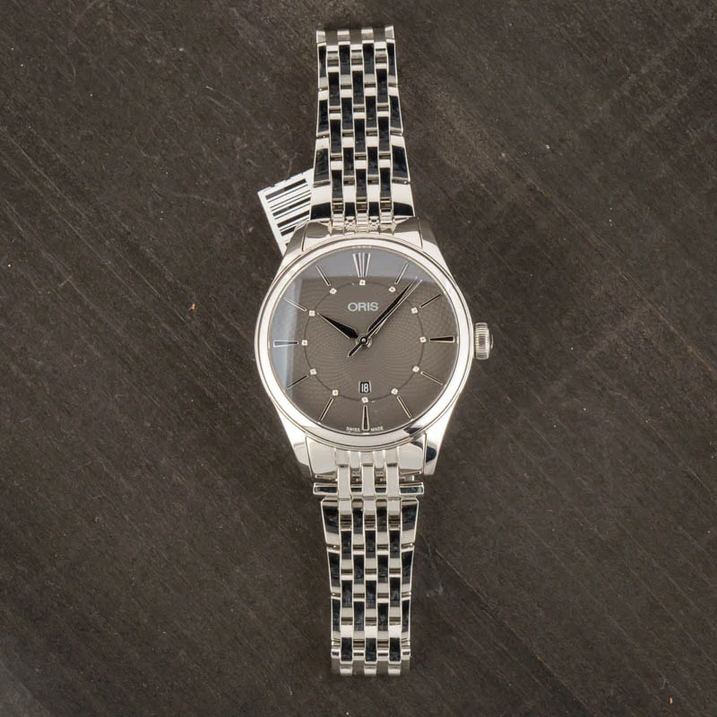 Oris Artelier Date Diamonds Grey Dial