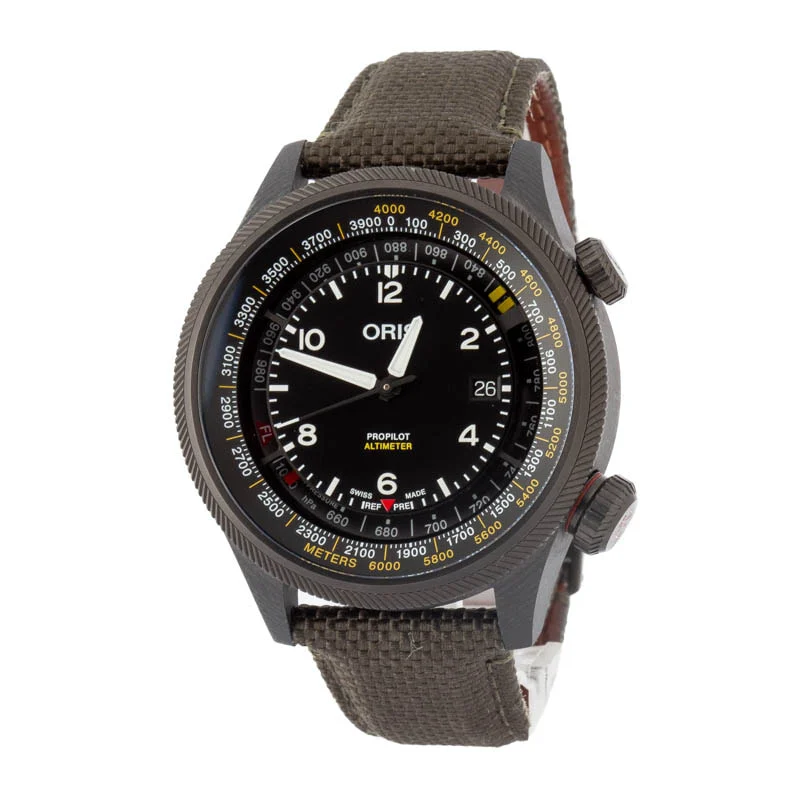 Oris ProPilot Altimeter Meter Scale Black Dial