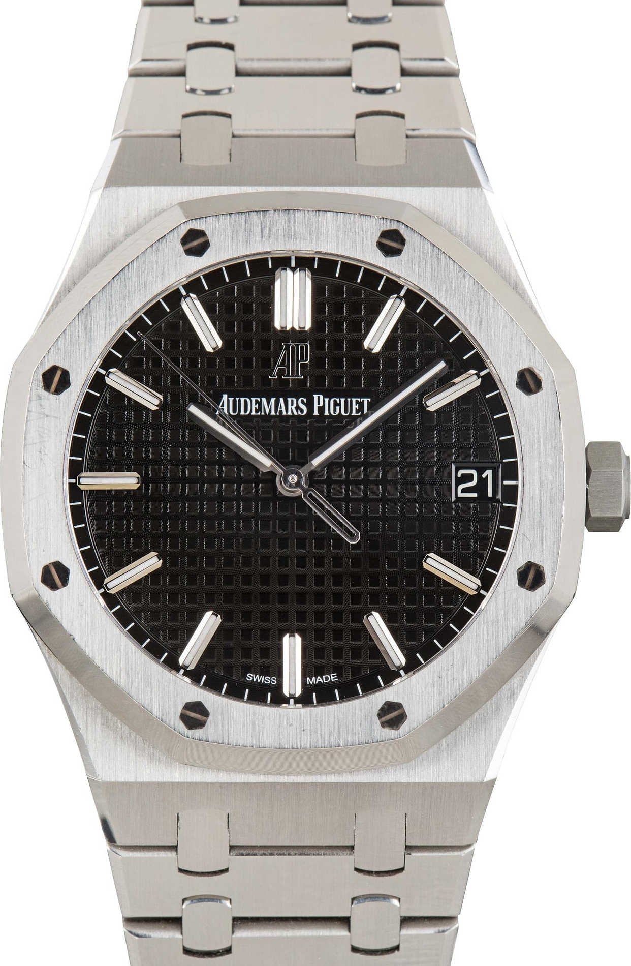 Pre-owned Audemars Piguet Royal Oak Selfwinding Black Dial