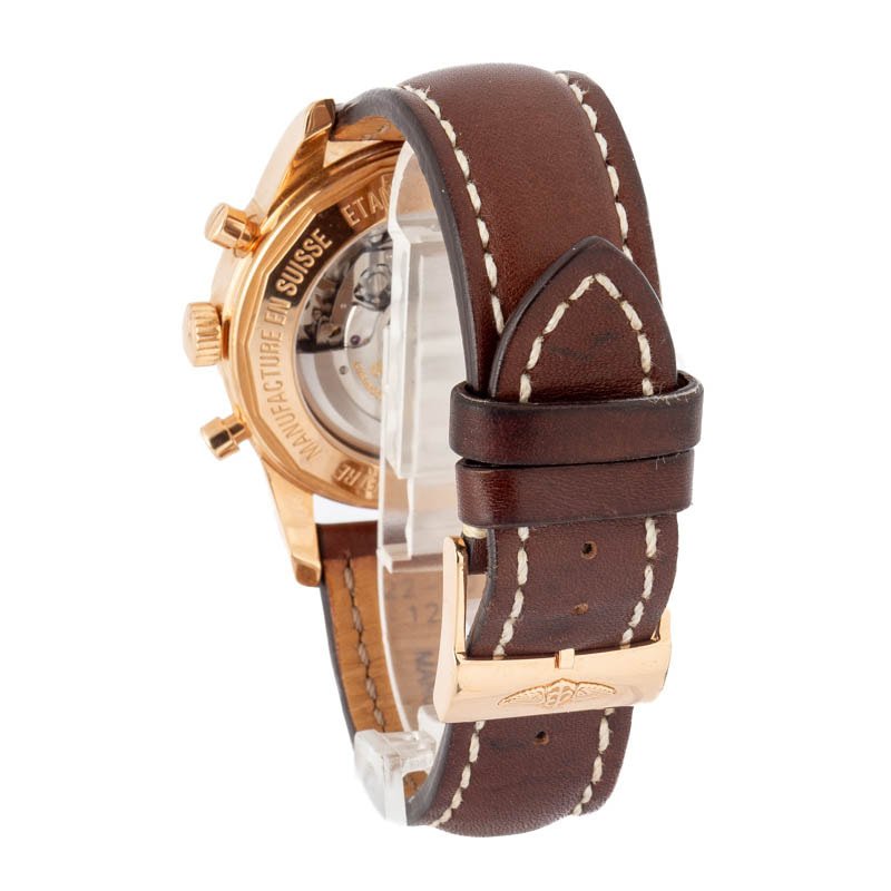 Pre-owned Breitling Transocean Chronograph RB0152 Rose Gold