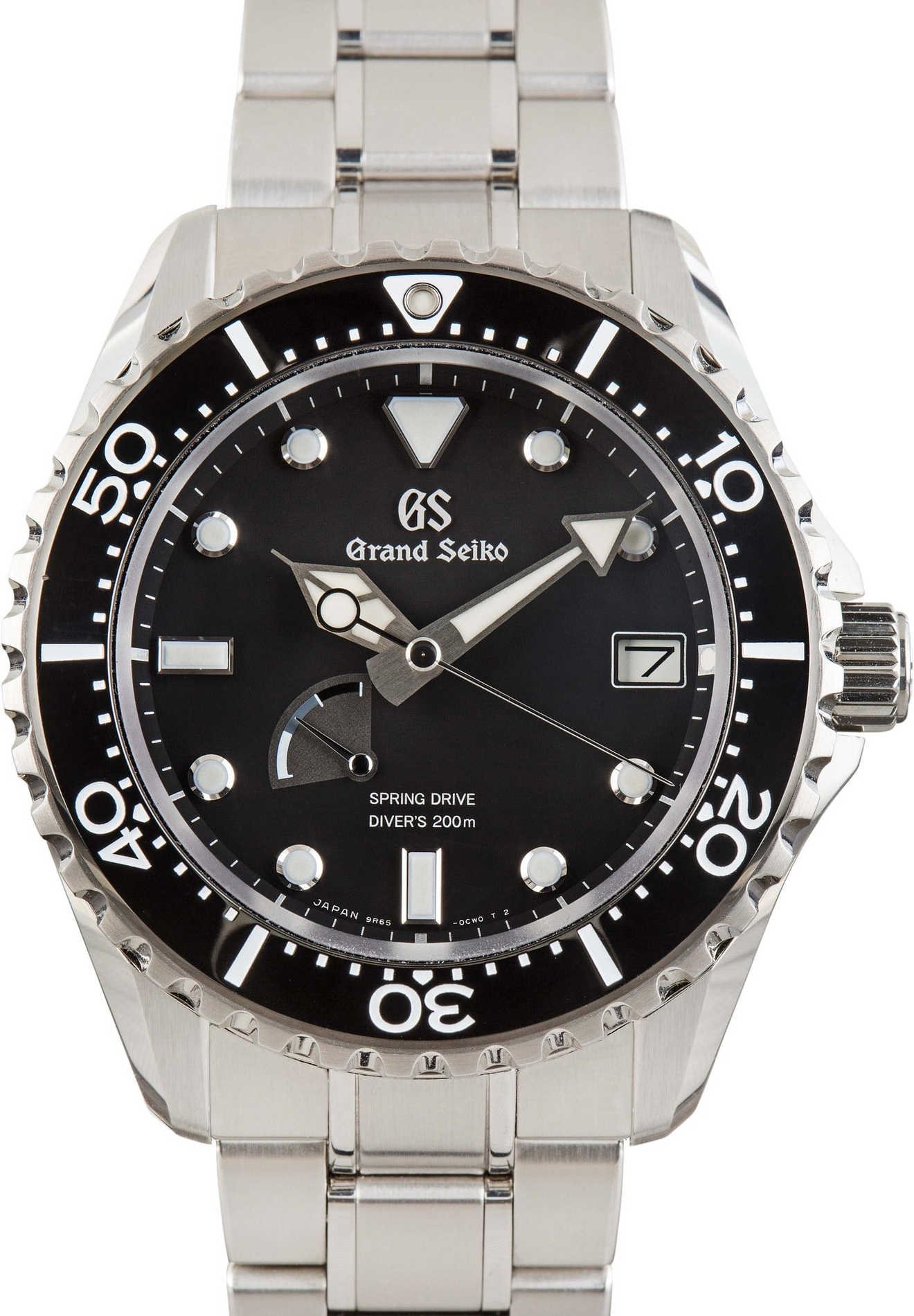 Pre-owned Steel Grand Seiko Sport Collection SBGA461 Black Dial